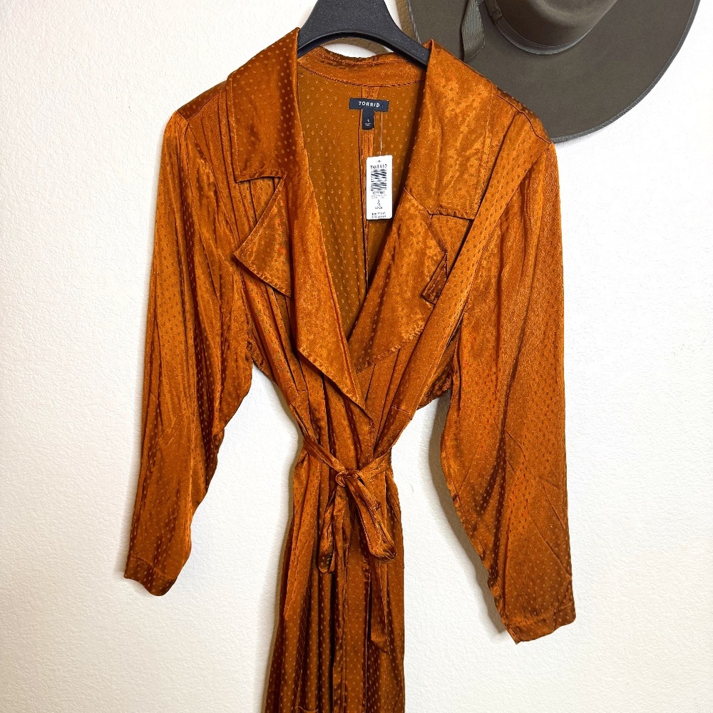 Torrid Orange Trench Coat